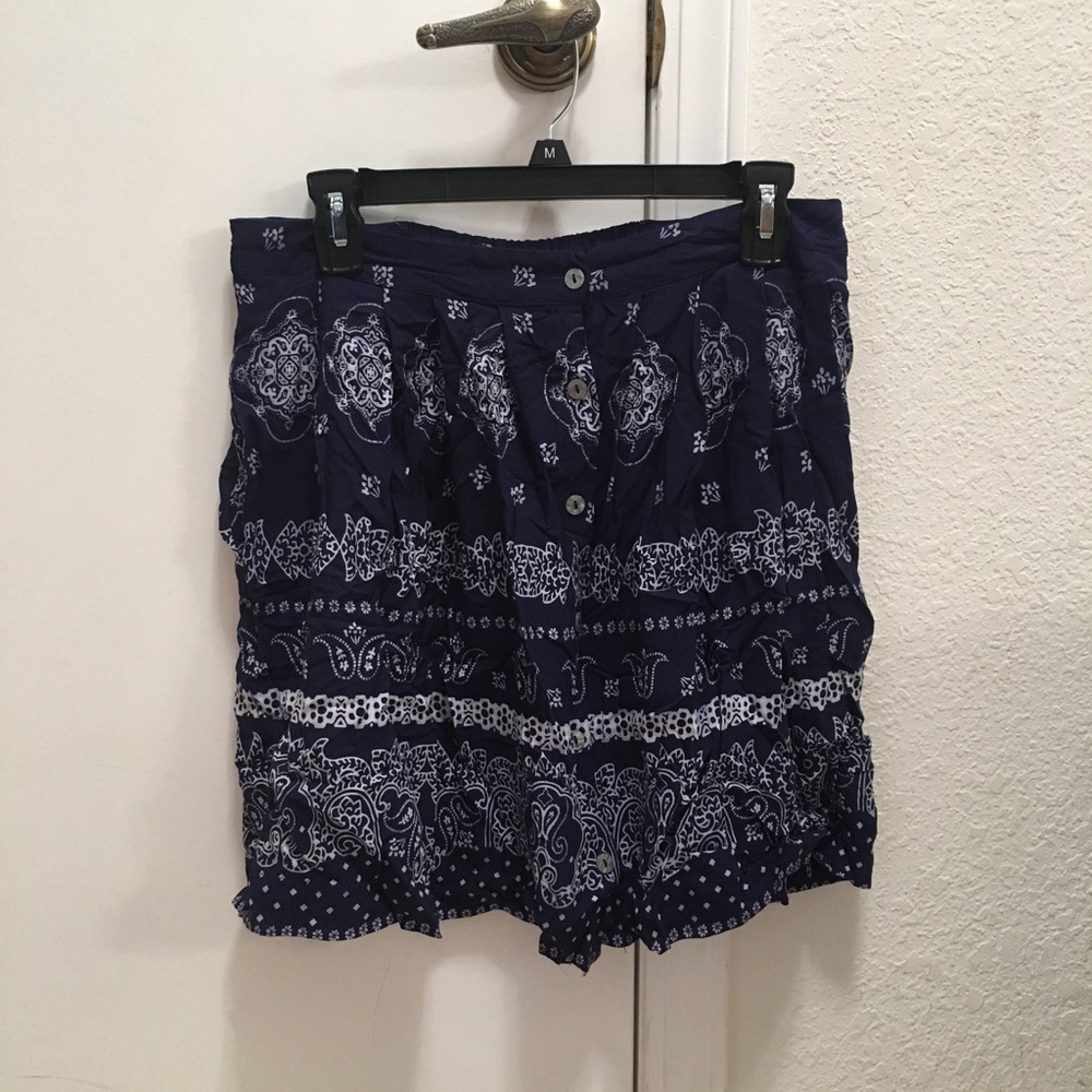 Blue and white skirt